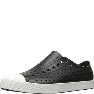 NATIVE SHOES, JEFFERSON, LIGHTWEIGHT SNEAKER FOR ADULTS, JIFFY BLACK/SHELL WHITE
